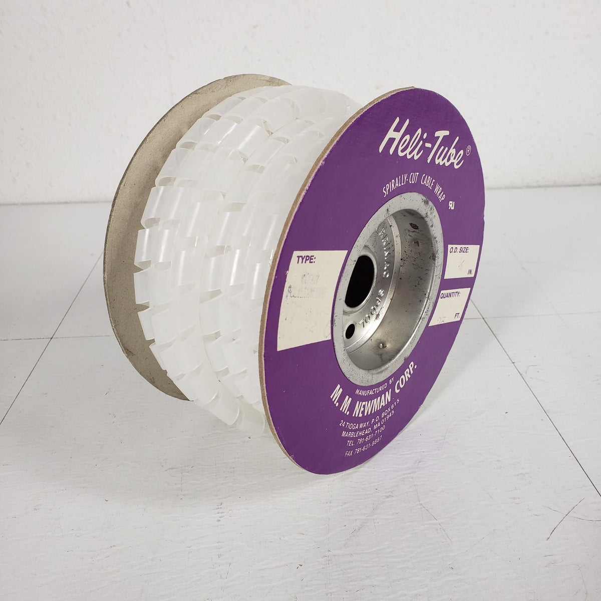 M.M. Newman HT 1/2 C Heli-Tube Clear Polyethylene Spiral Cable Wrap 17ft