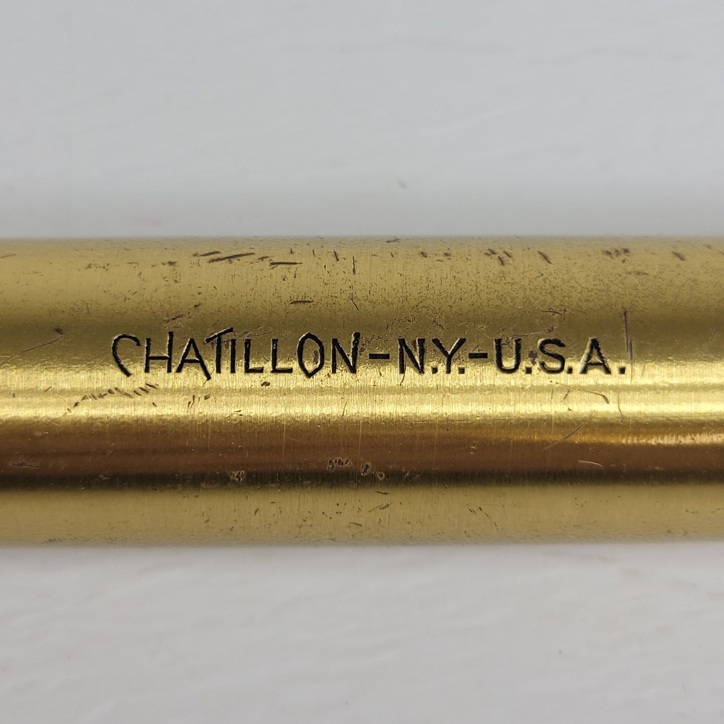 Chatillon IN-100M 100lb 50kg Brass Hanging Spring Scale Peak Pointer No Hook