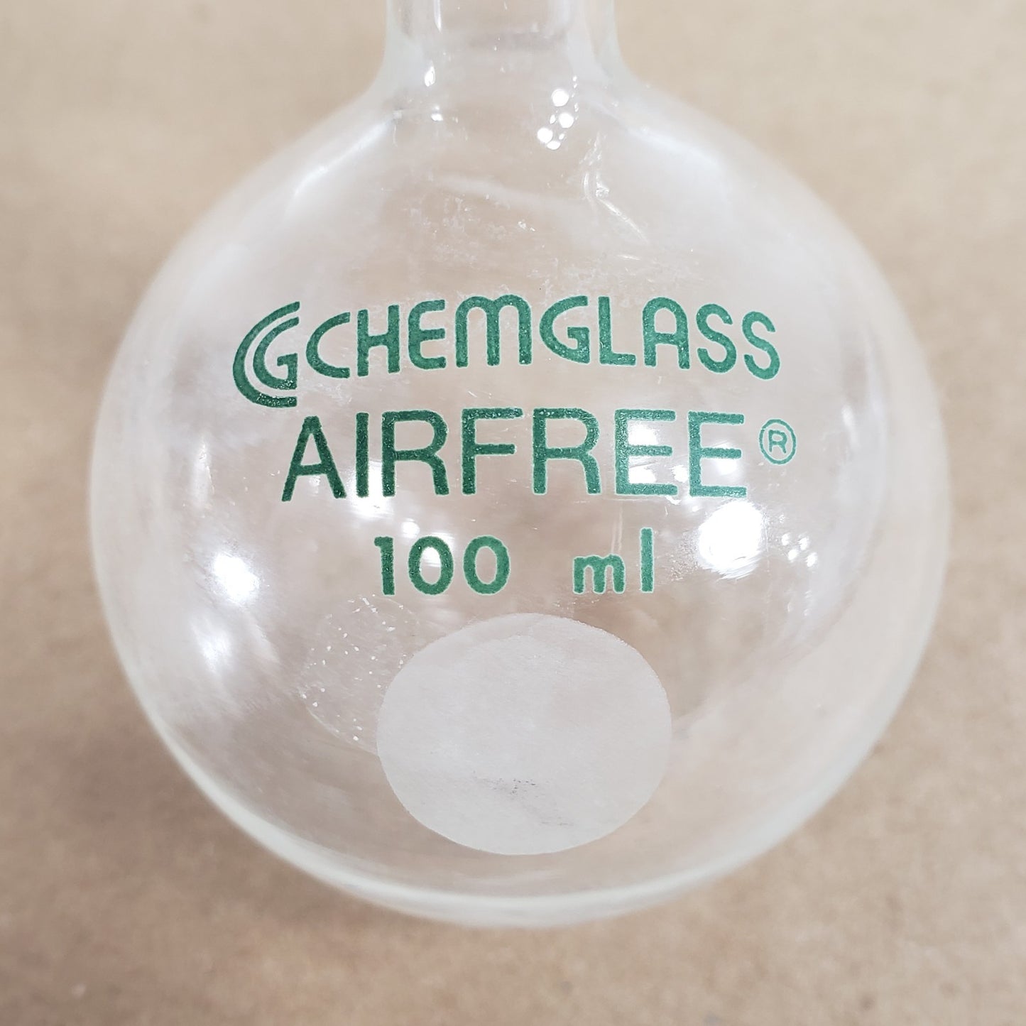 Chemglass AF-0522-02 Air-Free 100mL Round Bottom Flask 14/20 Flask Only