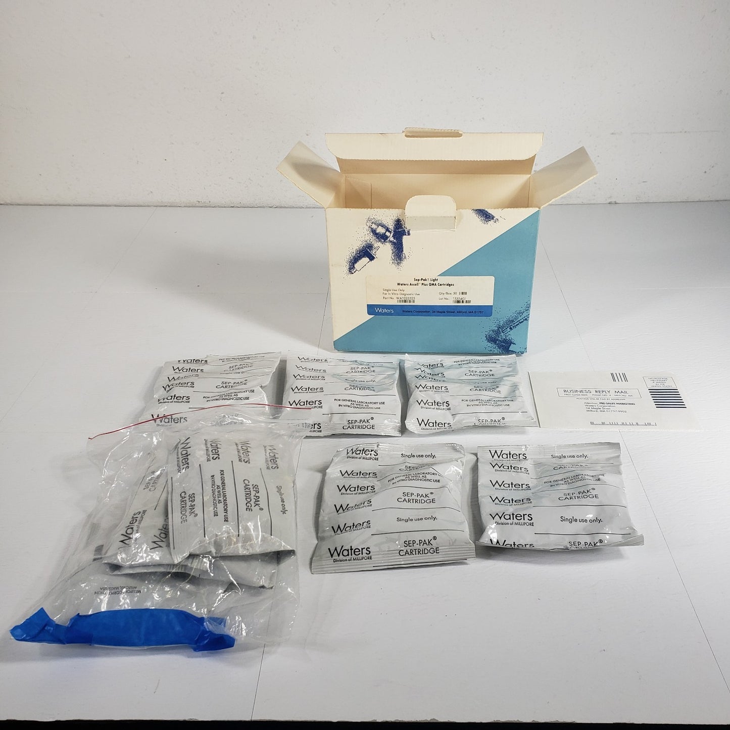 Waters WAT023525 Sep-Pak Accell Plus QMA Light SPE Cartridges 50/Pack Sealed