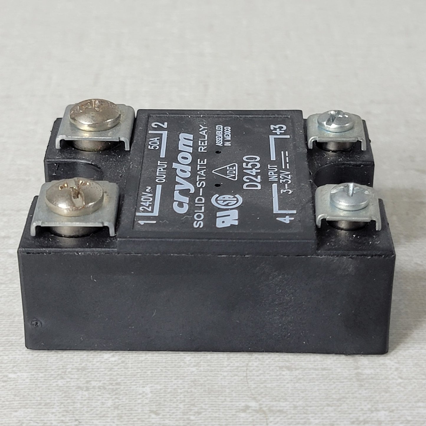 Crydom D2450 Solid State Relay Panel Mounting 240V 50A Output 3-32V Input