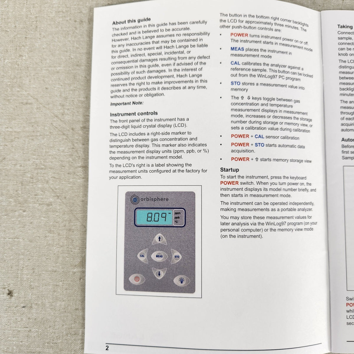 4x Hach Lange ORBISPHERE 3650 A1100 Manuals Calibration Tables Guides