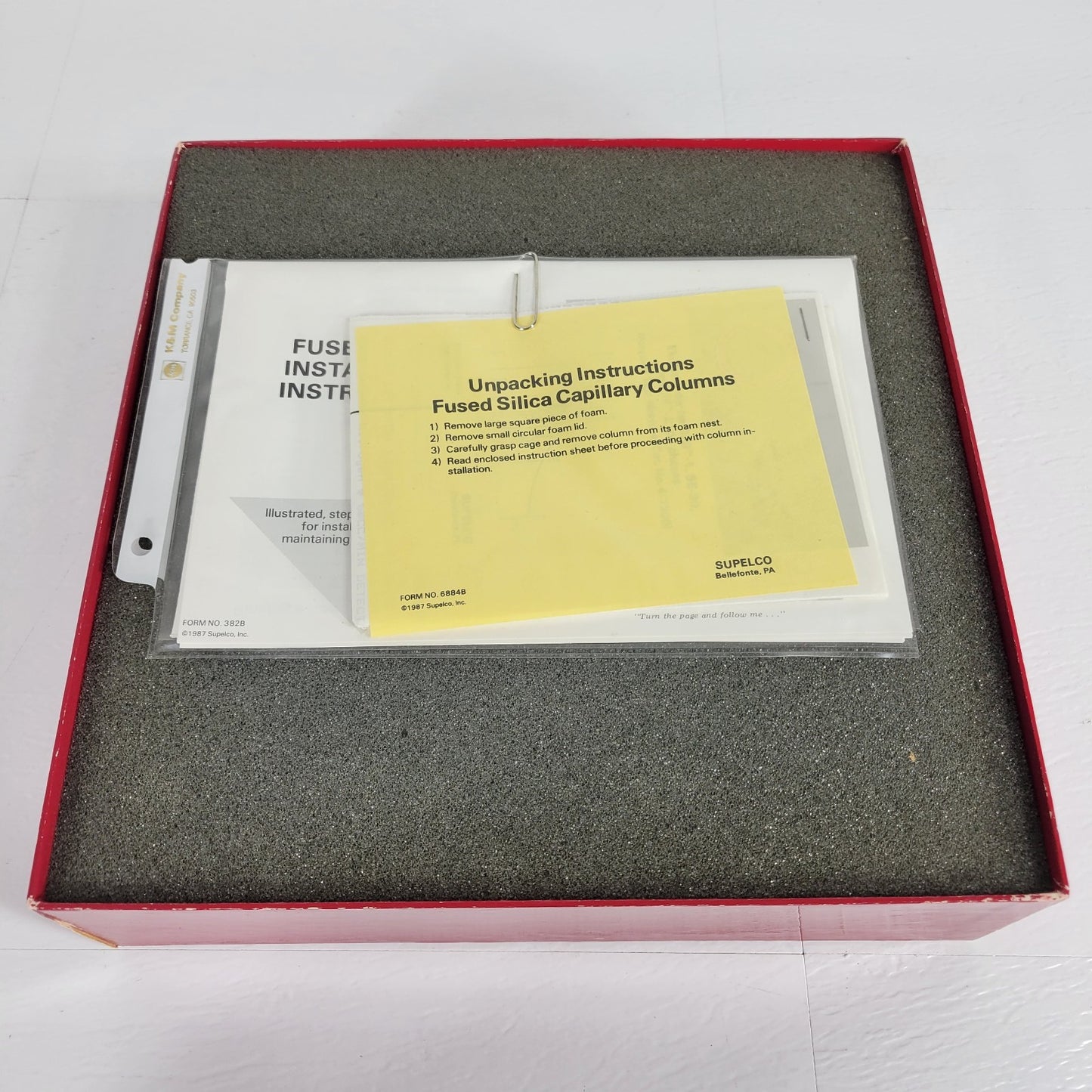 SUPELCO 2-4028 Fused Silica Capillary SPB-1, 30m, 0.25mm ID, 0.25μm df