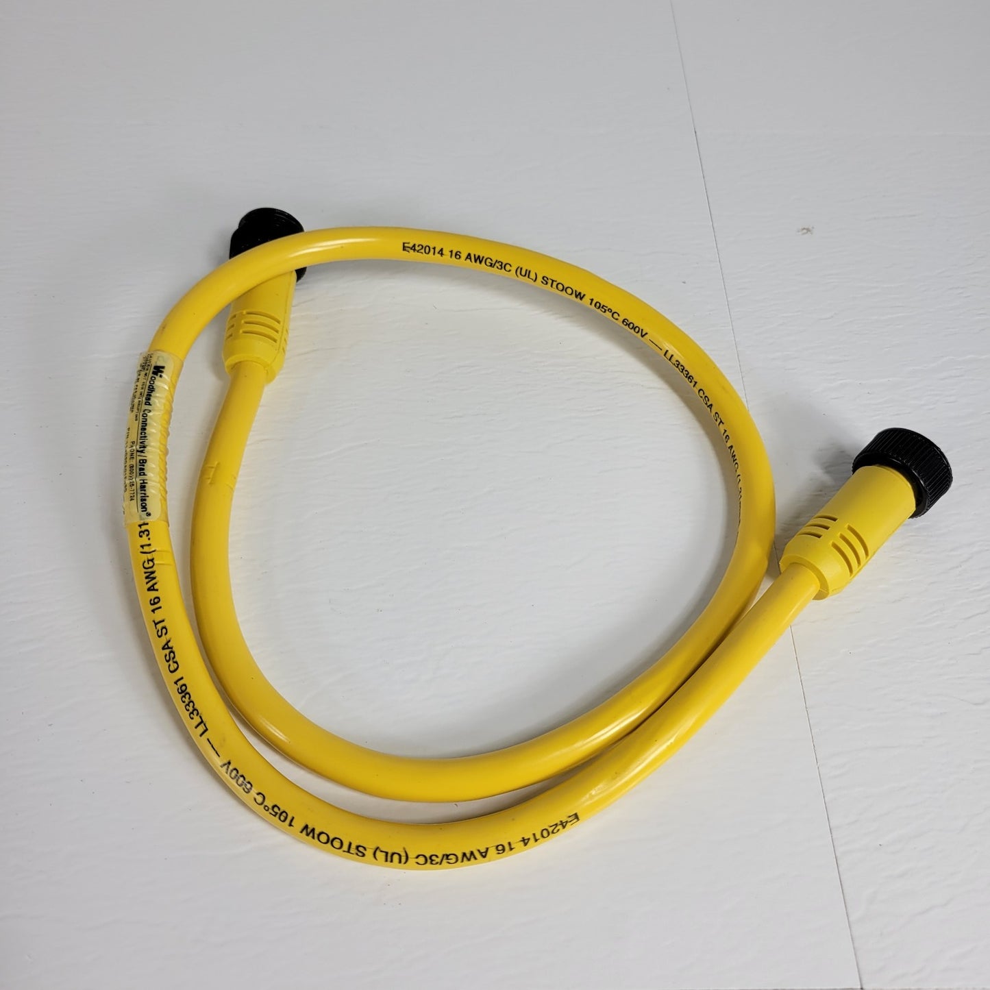 Woodhead 113030A01F030 1300100463 Mini-Change 3P M/F 3ft 16/3 PVC Cordset