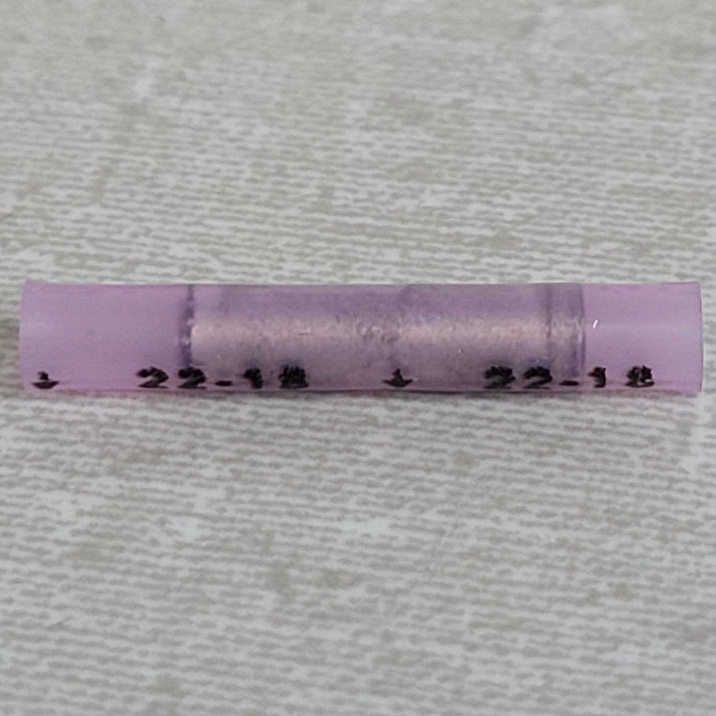 100PCS Heat Shrink Waterproof Wire Connectors Butt Terminals 22-18AWG Purple