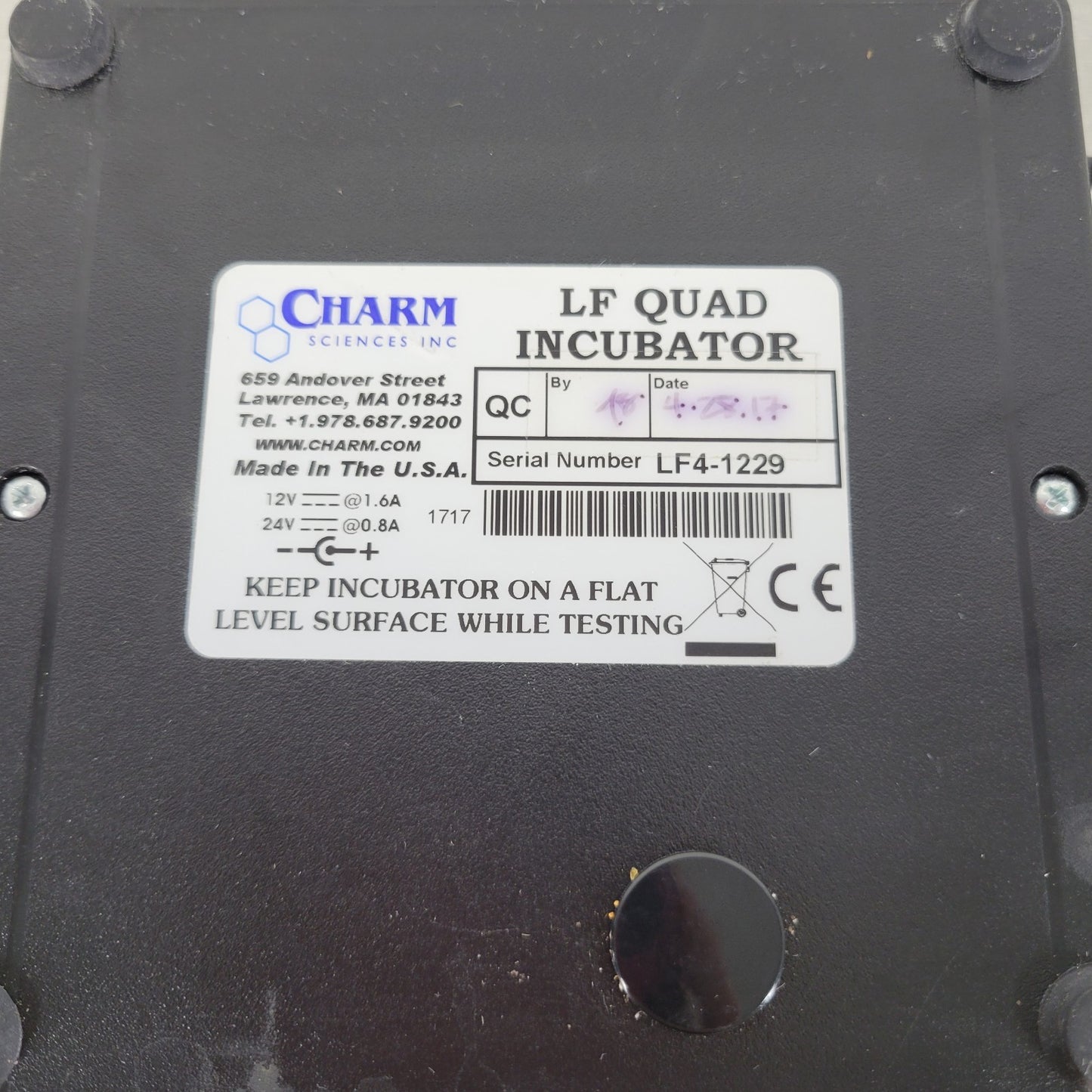 Charm Sciences LF-INC4-8-56D ROSA Quad 4-Position 56°C Digital Incubator
