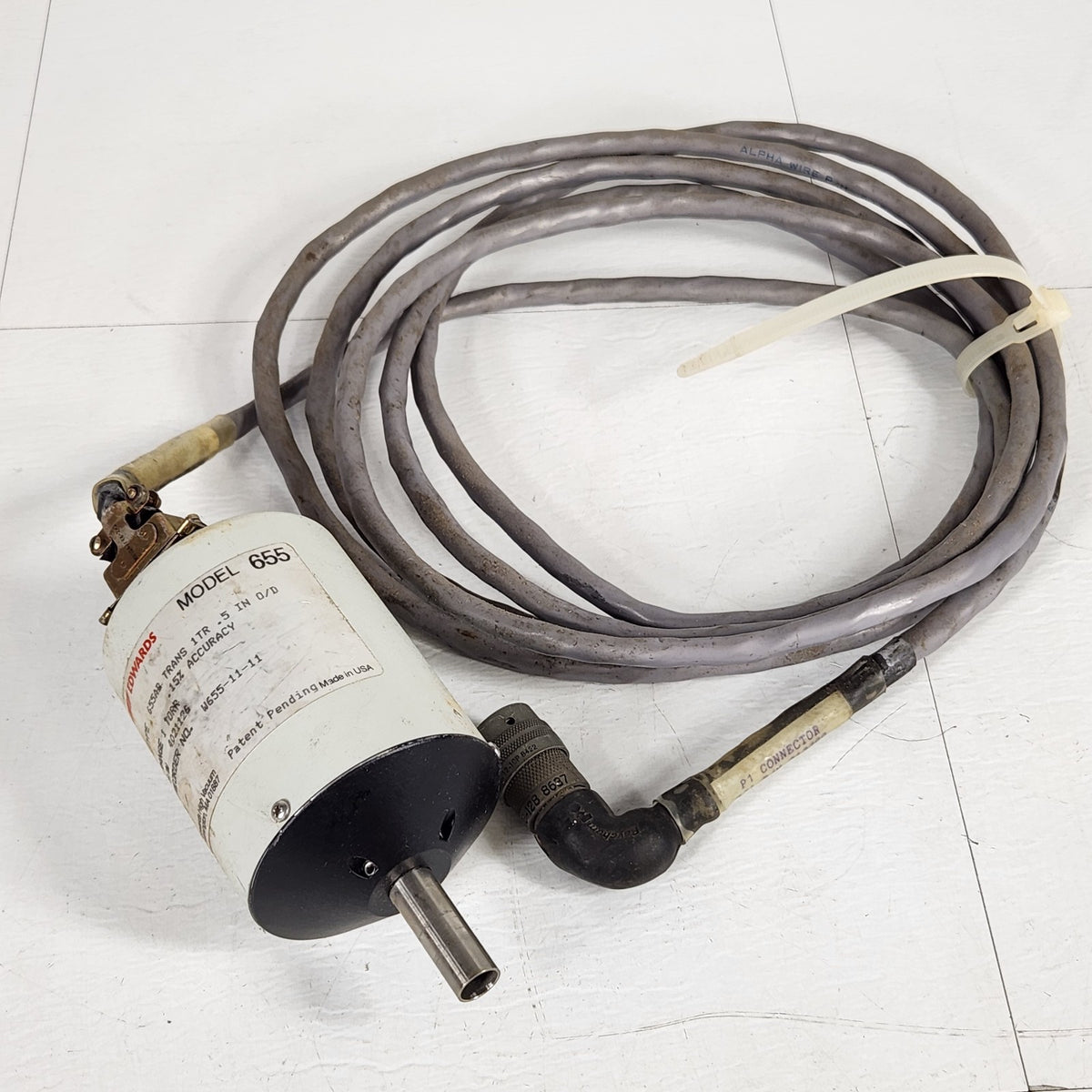 EDWARDS 655AB High-Precision Manometer Vaccum Pressure Transducer, 1 Torr Range