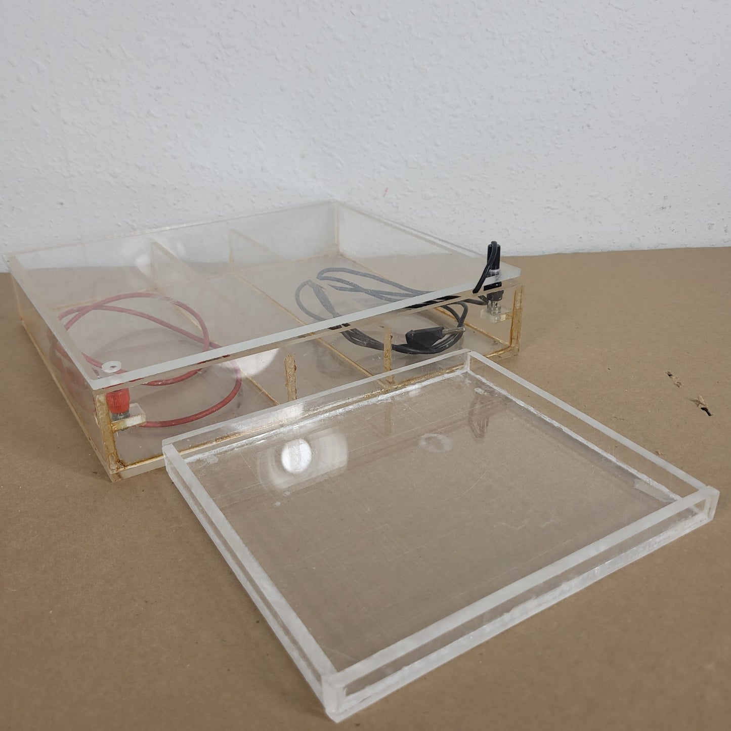 Acrylic Horizontal Gel Electrophoresis Chamber Tank w/ Banana Power Leads