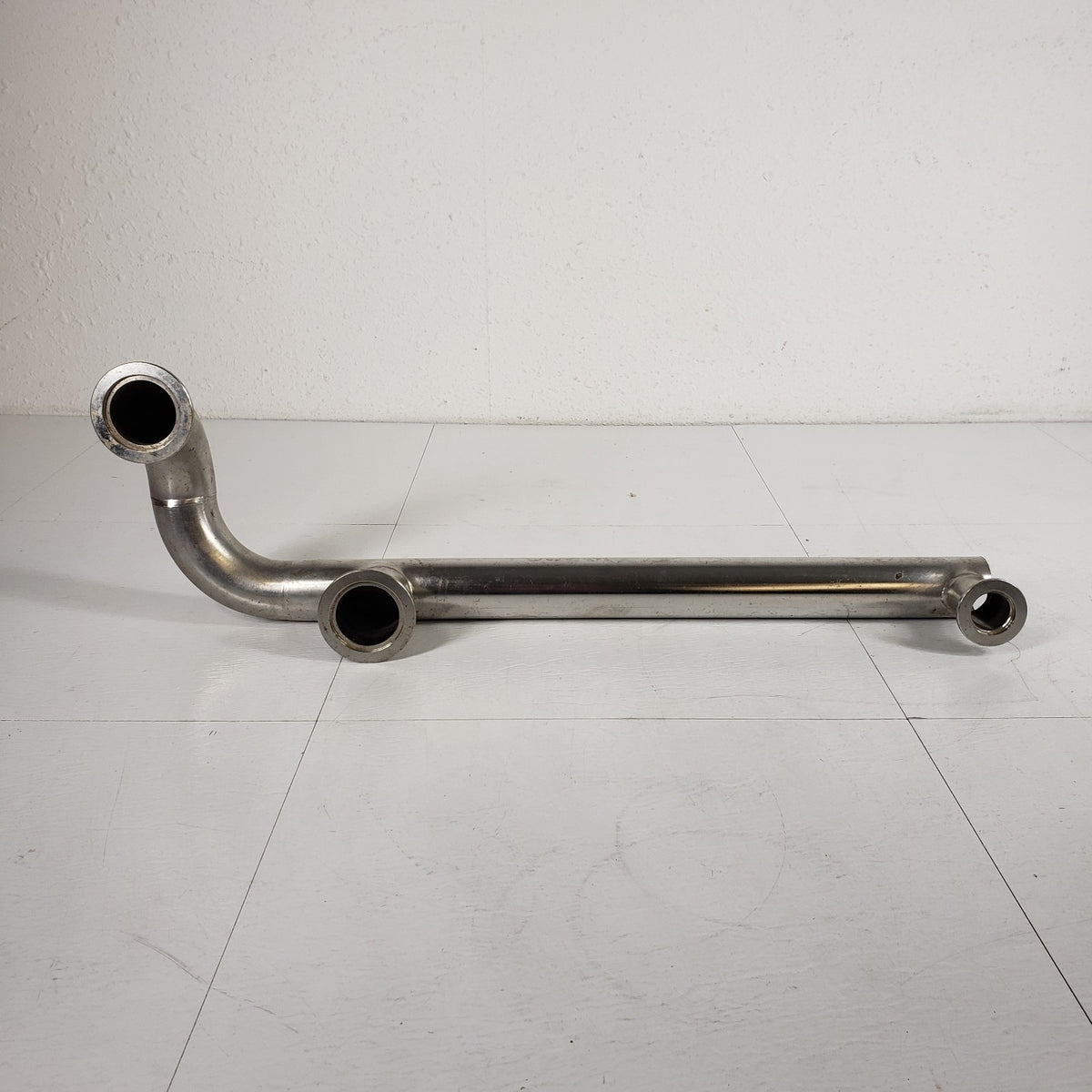 2x KF40 1x KF25 Stainless High Vacuum Manifold Elbow Tube 20.5" Open End