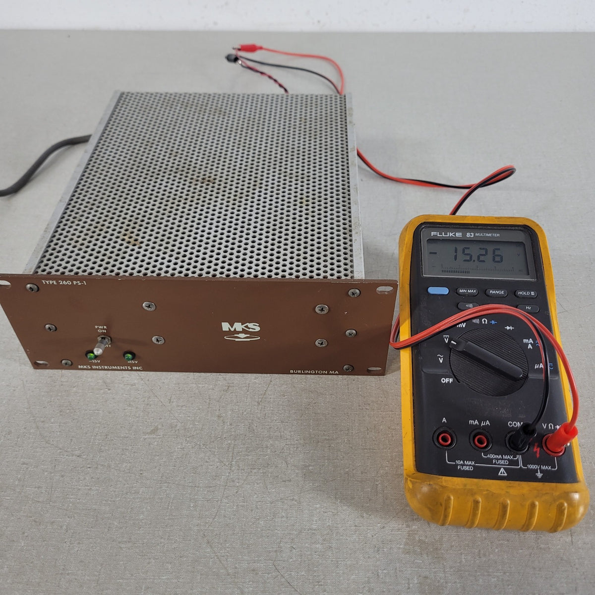 MKS Granville Phillips 260PS-1SP Baratron ±15VDC Power Supply Tested Working
