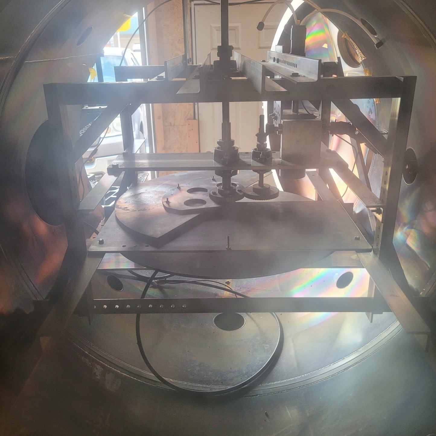 40" 1000L High Vacuum PVD Sputter Chamber Rotating Substrate Stages Thin Film