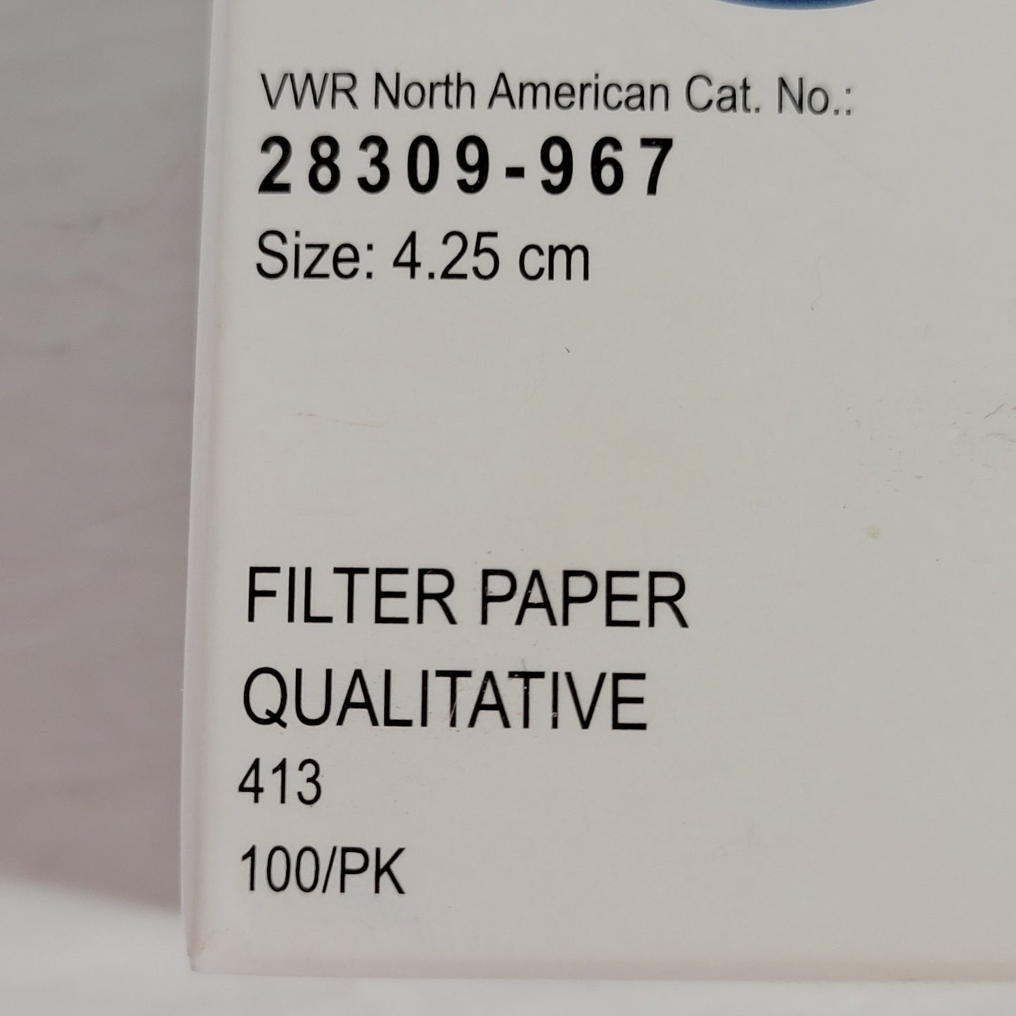 VWR 28309-967 42.5mm Diameter Qualitative Filter Paper, Two Partial 100-Packs