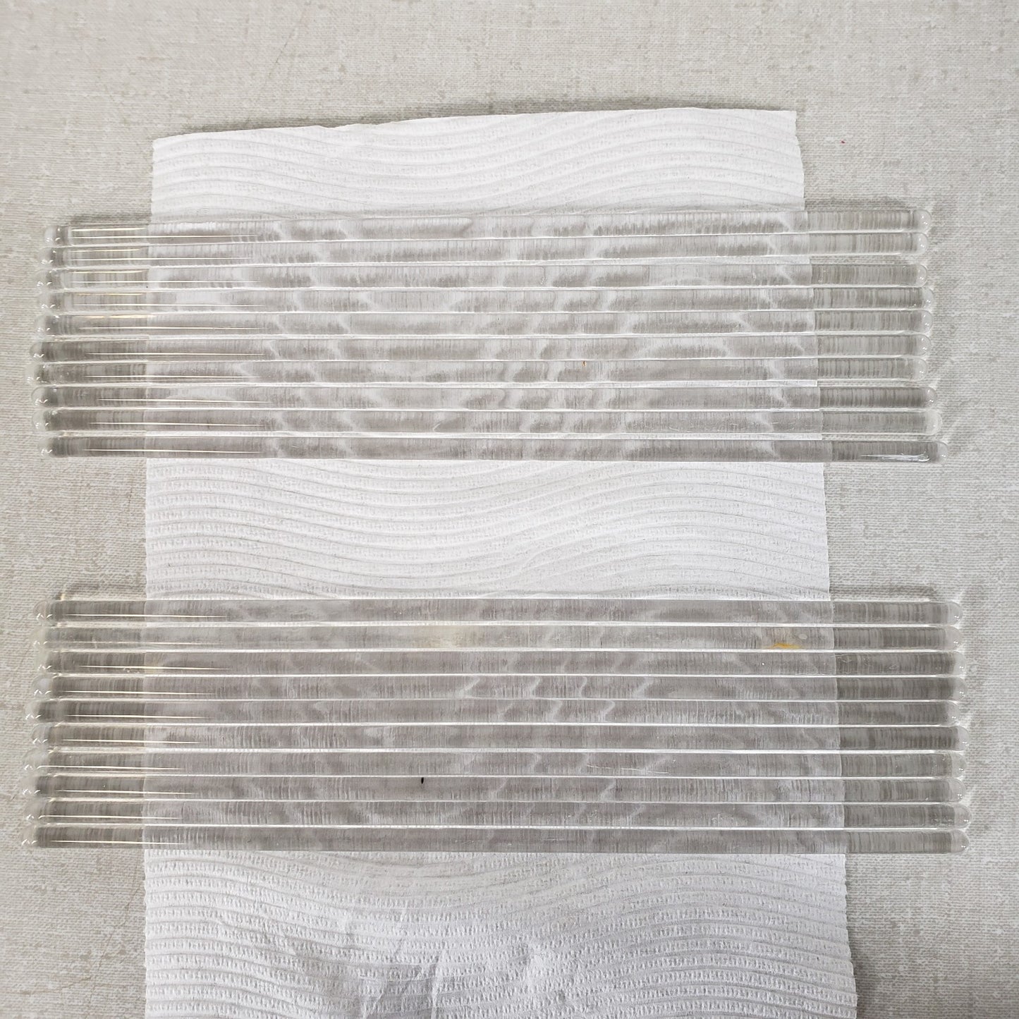 UNBRANDED Set of 43 8" Length Glass Stir Sticks for Experiments, 1/5" Thickness