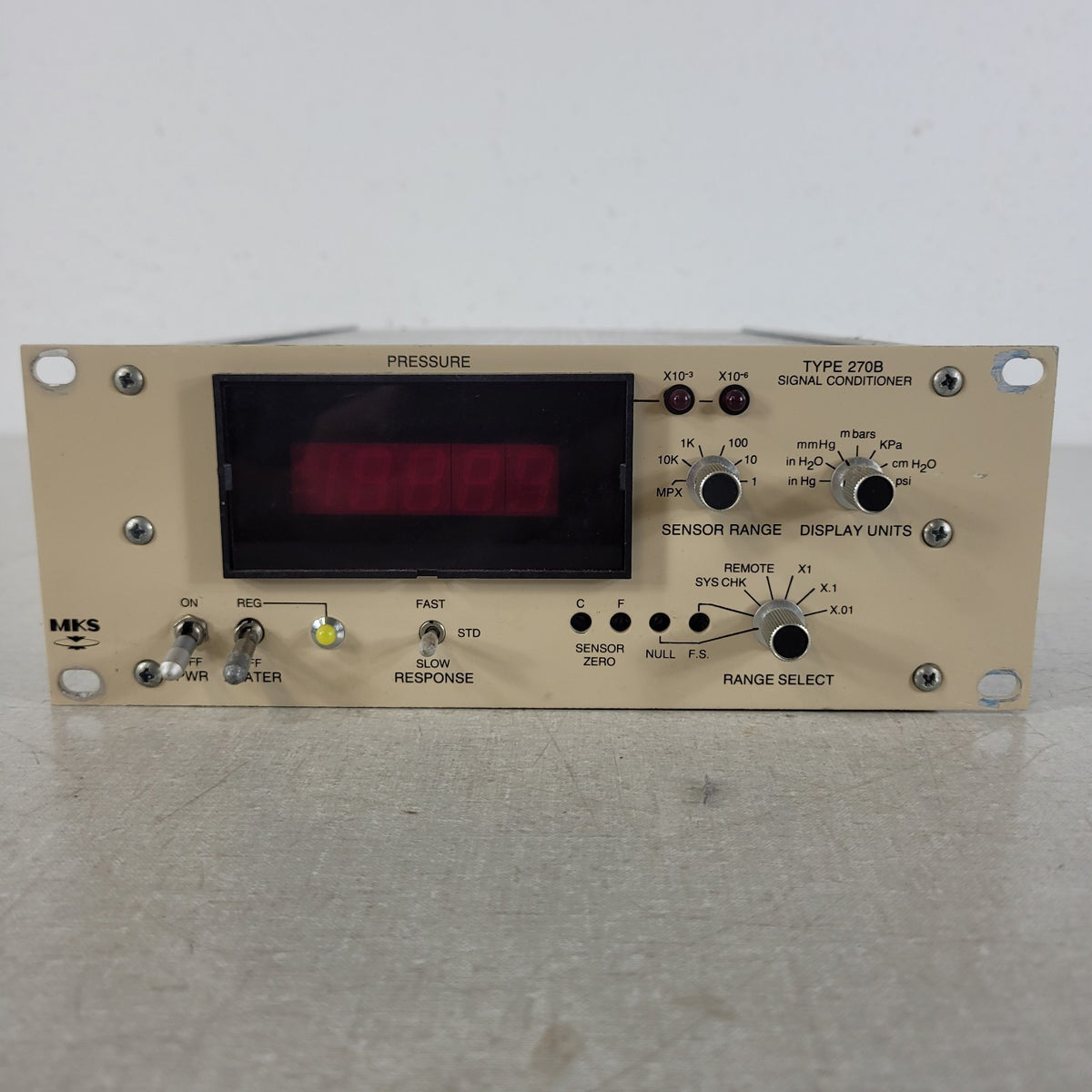 MKS Granville Phillips 270B-4 Baratron Signal Conditioner Pressure Readout