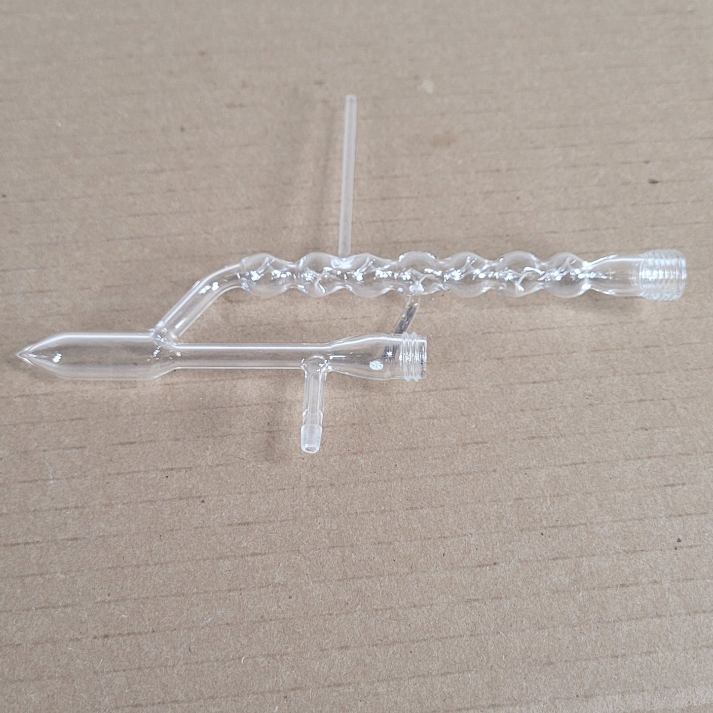 Custom Unbranded Micro-Scale Vigreux/Bulb Style Distillation Condenser #7 Thread