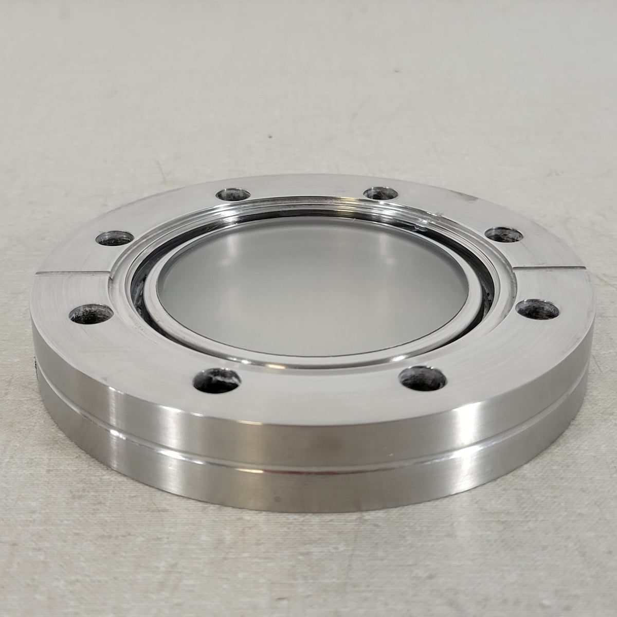 *HAZY* UHV Quartz Viewport 4.5" CF DN63CF ConFlat Stainless Vacuum Flange Ground