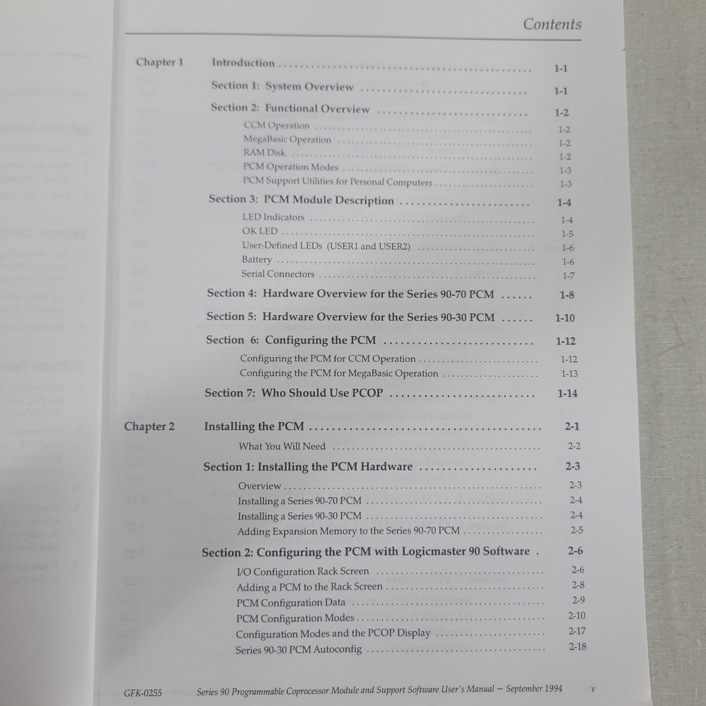 GE Fanuc GFK-0255H Series 90 PCM Coprocessor Module Support Software User Manual