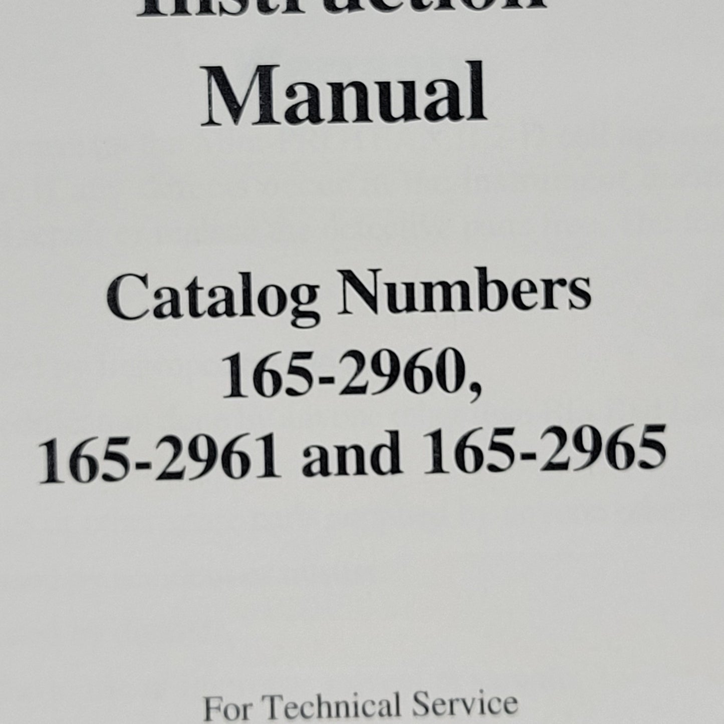 Bio-Rad Mini-PROTEAN 2-D Tube Cell Instruction Manual 1652960 1652961 1652965