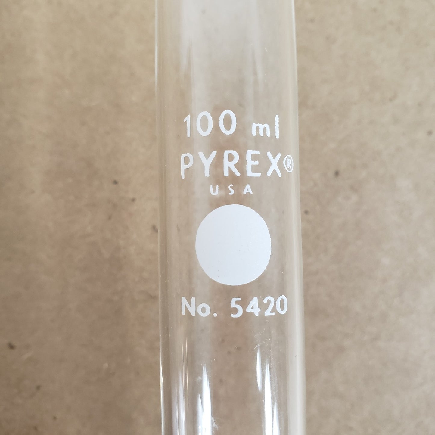 Lot of 4 Corning 5420-100 PYREX 100mL Long Neck Kjeldahl Flasks Round Bottom