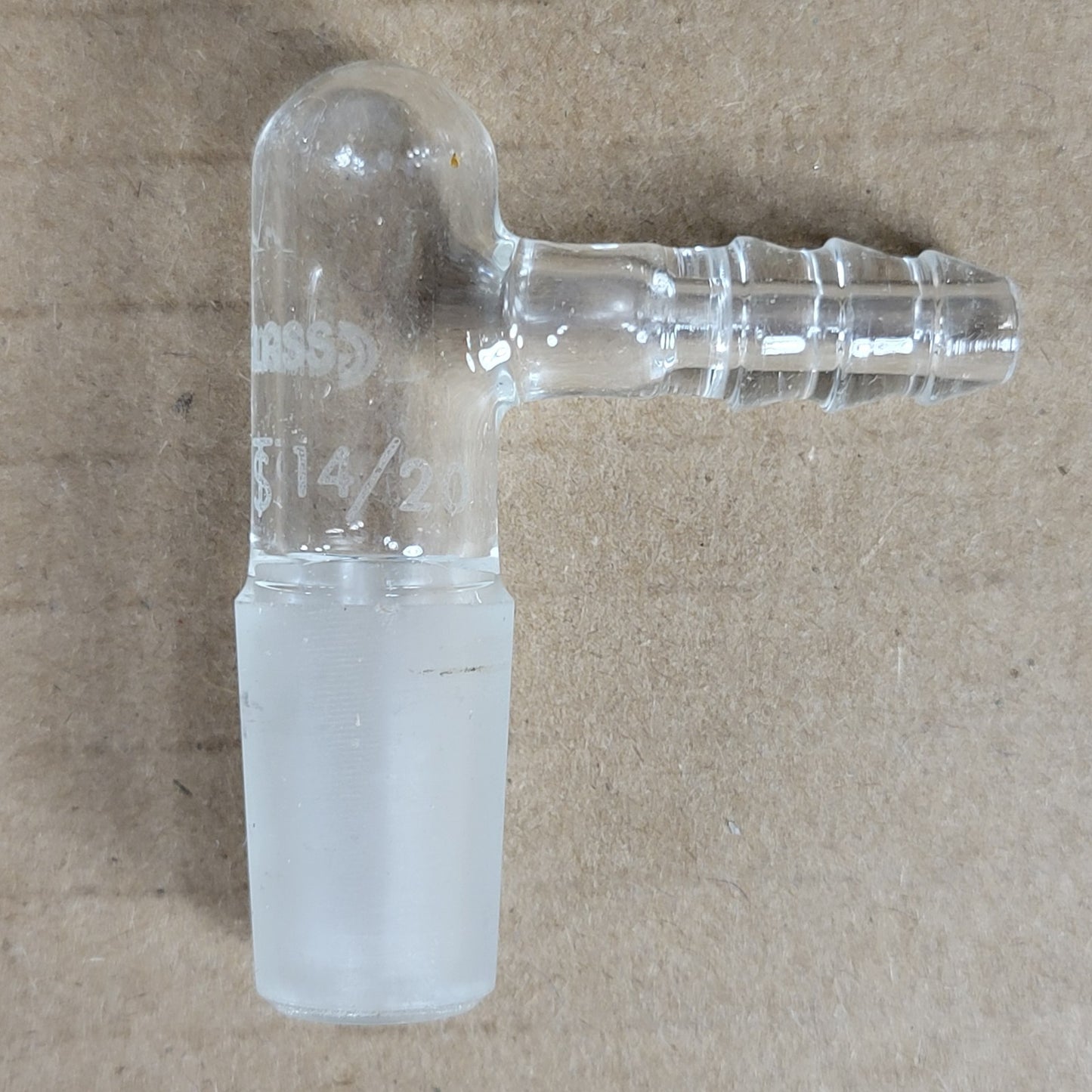 Lot Of 12 Chemglass CG-1014-14 Glass 90° Bent Inlet Adapter 14/20 Inner Joint