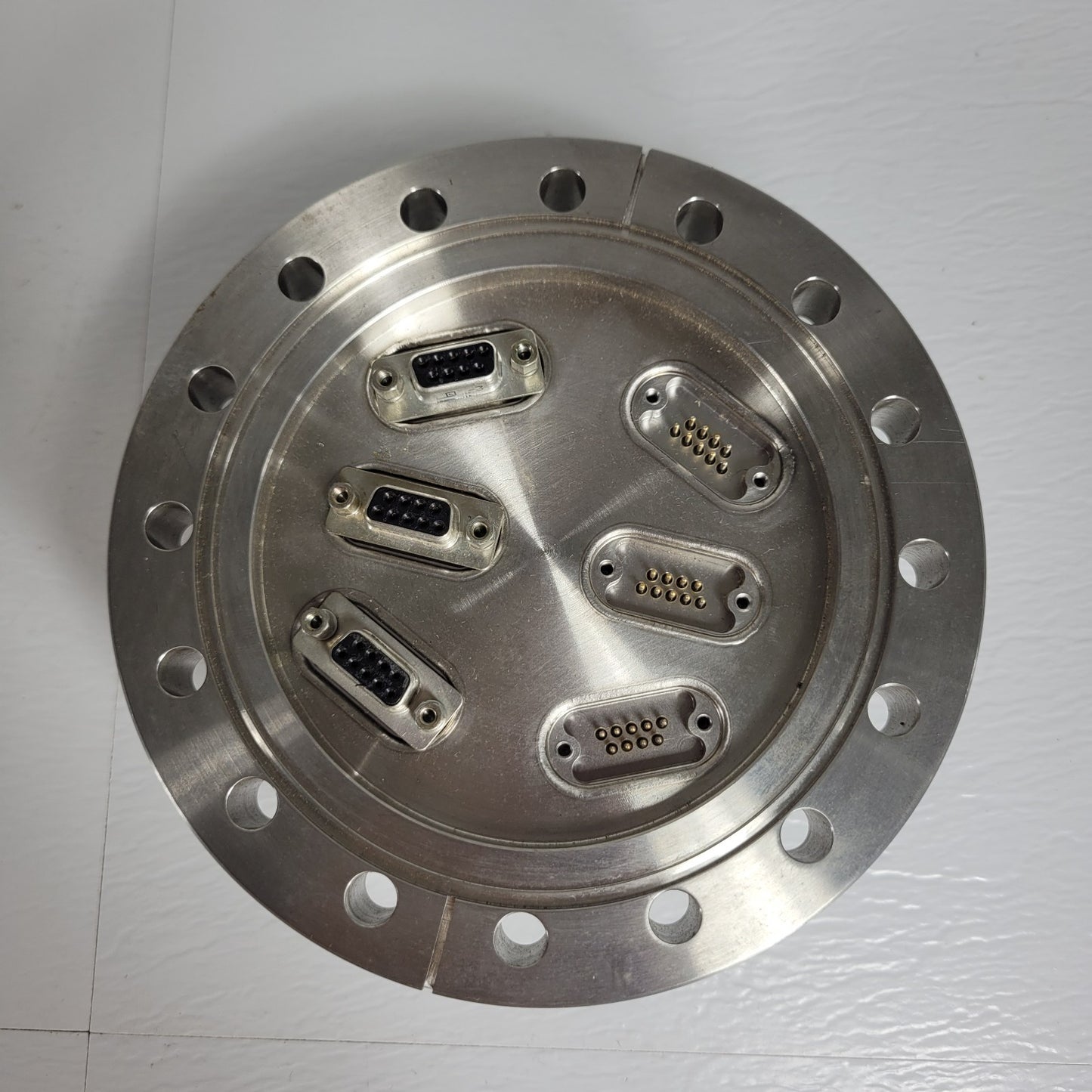 MDC Conflat DN100CF 6" CF 6x DB-9 Serial Feedthrough UHV Ultra High Vacuum SS