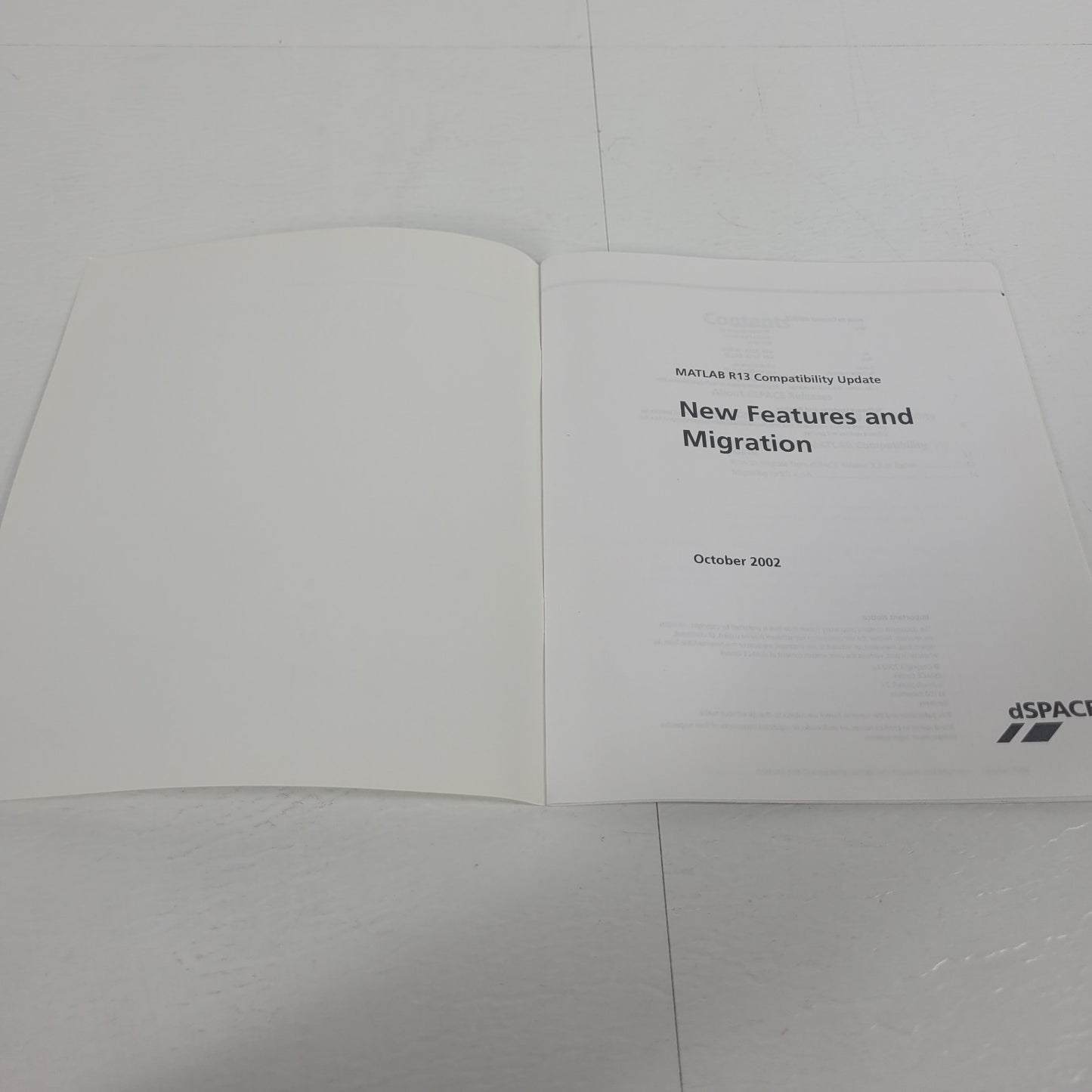 dSPACE Release 3.4 New Features Migration Guide MATLAB R13 Compatibility 2002