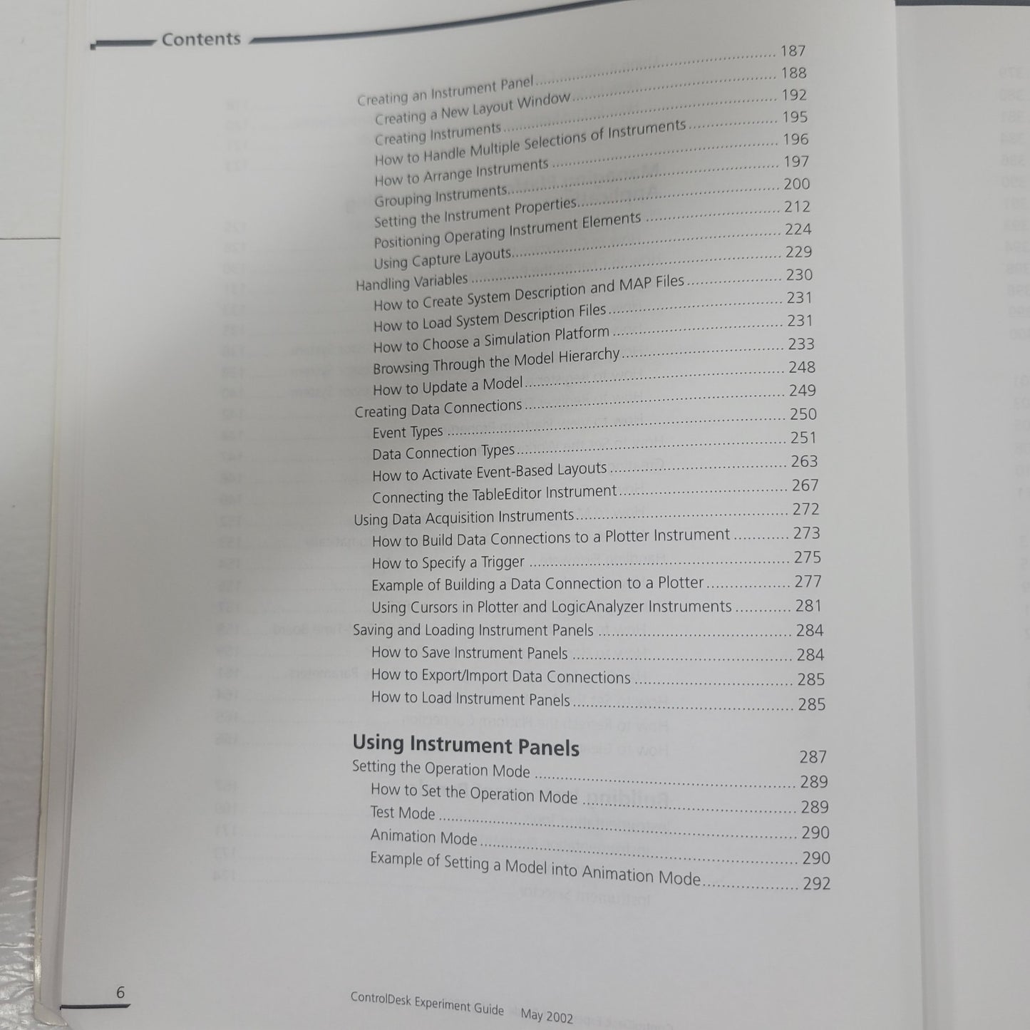 dSPACE ControlDesk Experiment Guide Release 3.4 Software User Manual May 2002