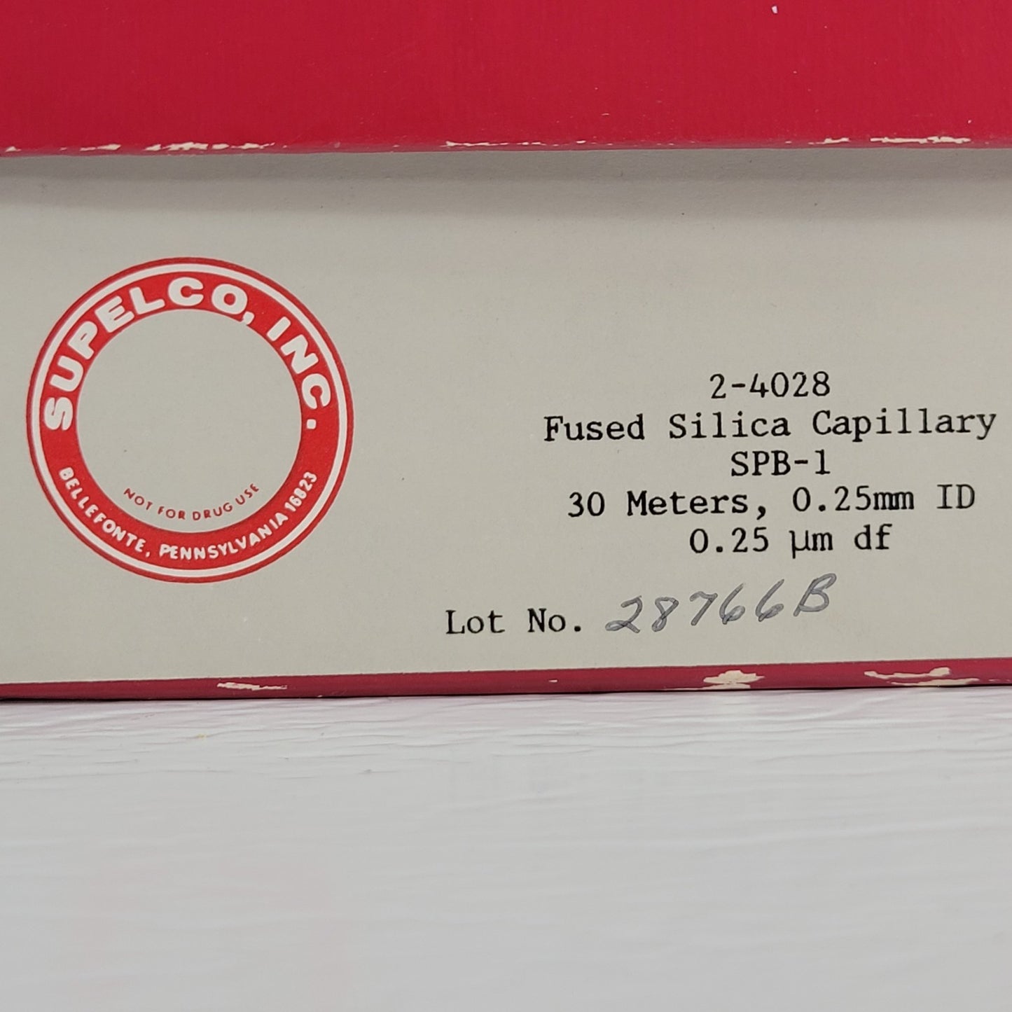 SUPELCO 2-4028 Fused Silica Capillary SPB-1, 30m, 0.25mm ID, 0.25μm df