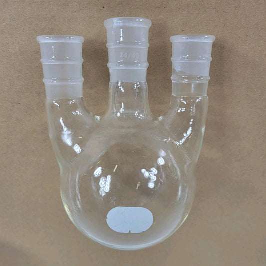 Ace Glass 6939-15 Round Bottom Flask Vertical 3-Neck 500 mL SN-24/40 CN-24/40