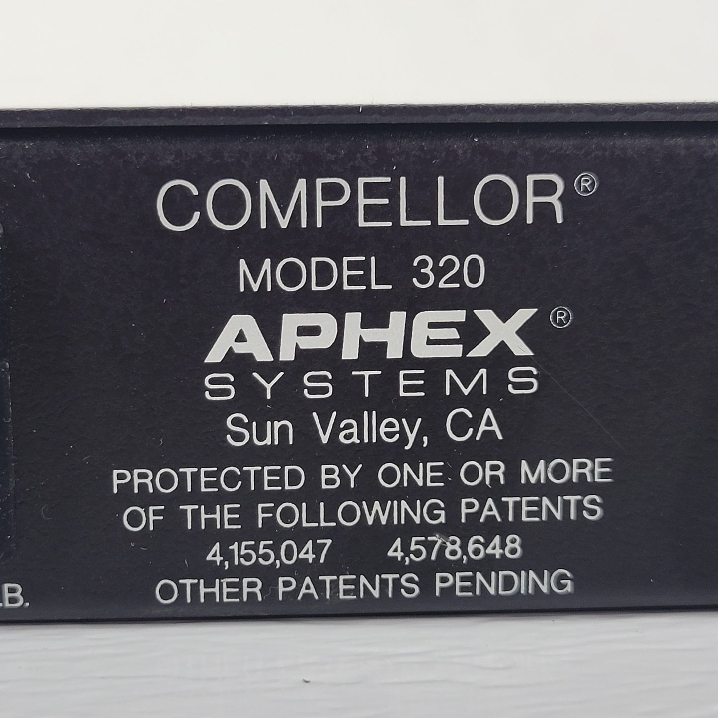 APHEX Compellor Model 320A, Dual Channel Automated Compressor, Mono and Stereo