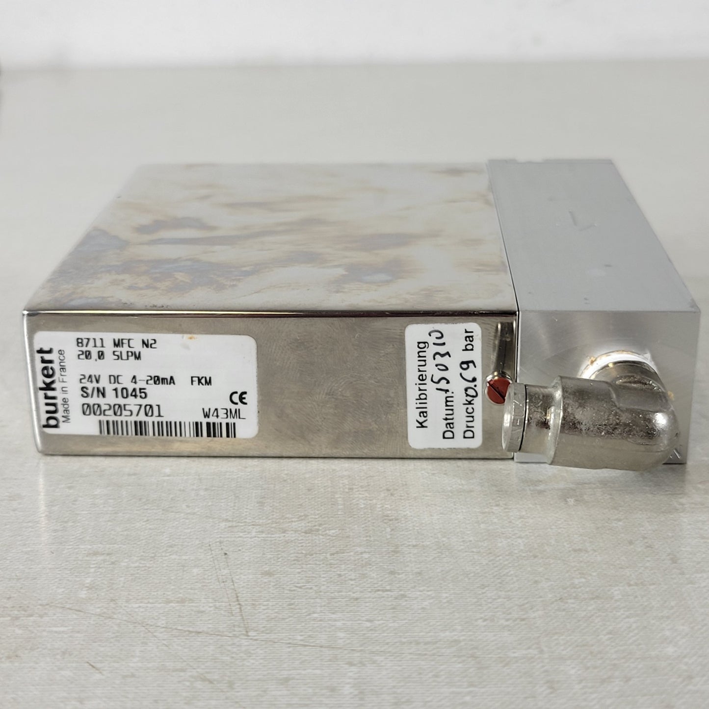 TESTED Bürkert 8711 Nitrogen MFC Mass Flow Controller 20 SLPM 24VDC 4-20mA