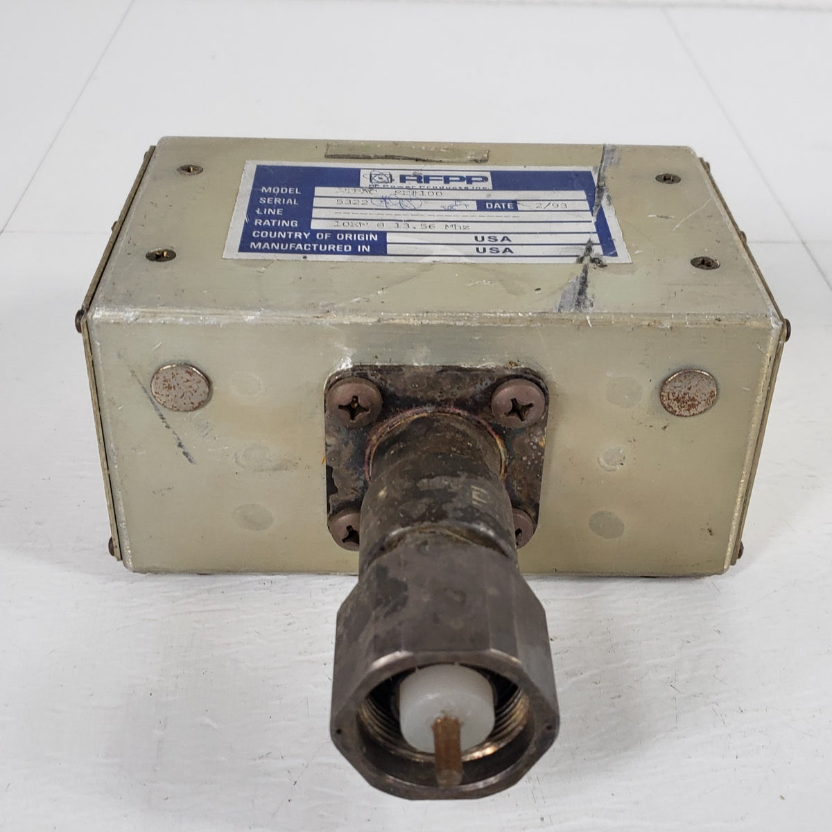 RFPP ATPAC SE#100 10kW 13.56MHz Phase Magnitude RF Sensing Coupler Splitter