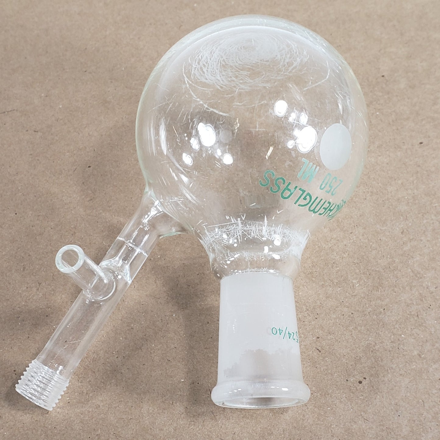 Lot of 3 Chemglass AF-0529-04/02 250/100mL Round Bottom Flasks CN 24/40 14/20