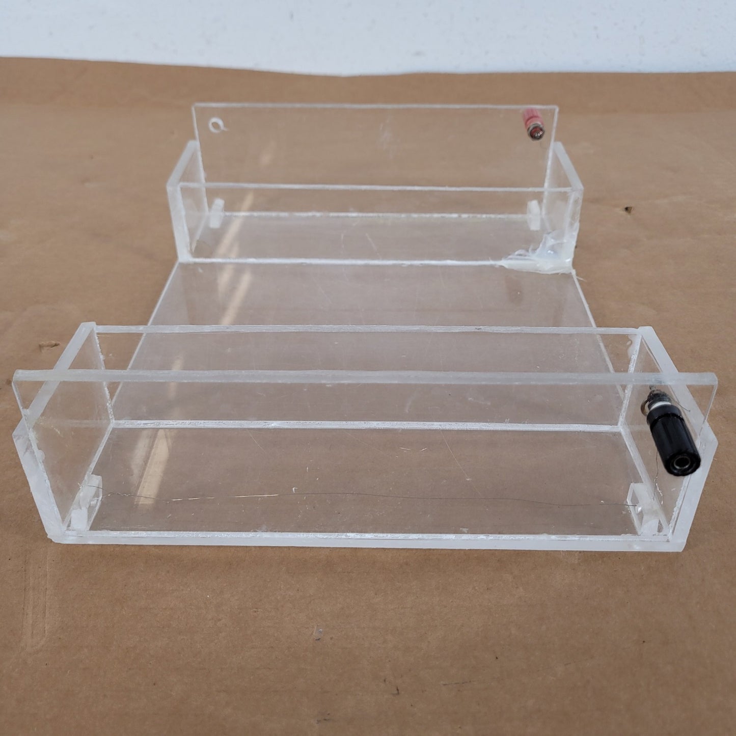 Acrylic Horizontal Agarose Gel Electrophoresis Chamber Tank w/ Tray Leads