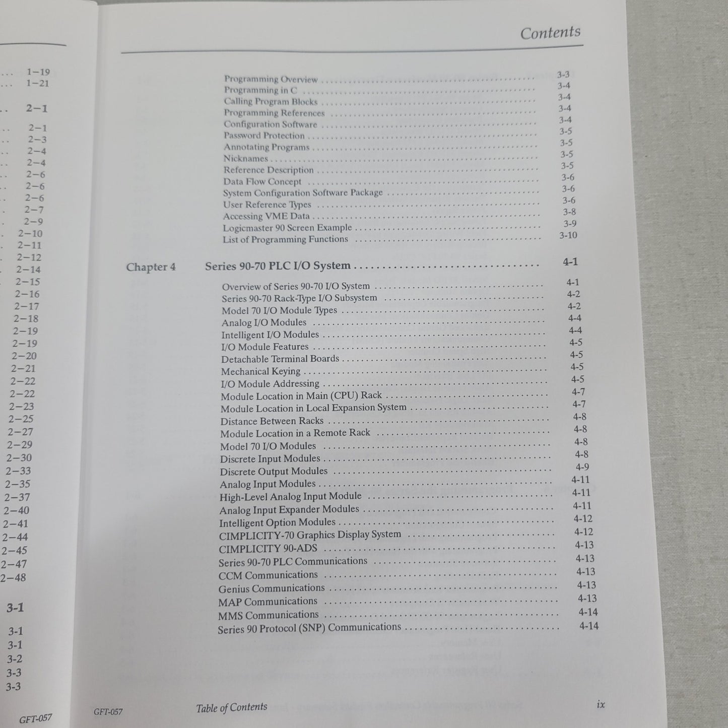 GE Fanuc GFT-057C Series 90 PLC Programmable Controllers Product Summary Manual