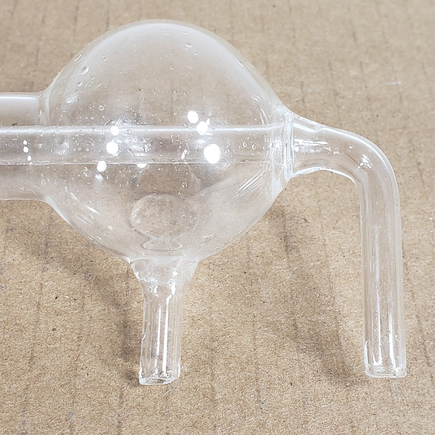 Unbranded Glass Micro Gas Bubbler System 1/4" Straight Tube Inlet ~7" Tall