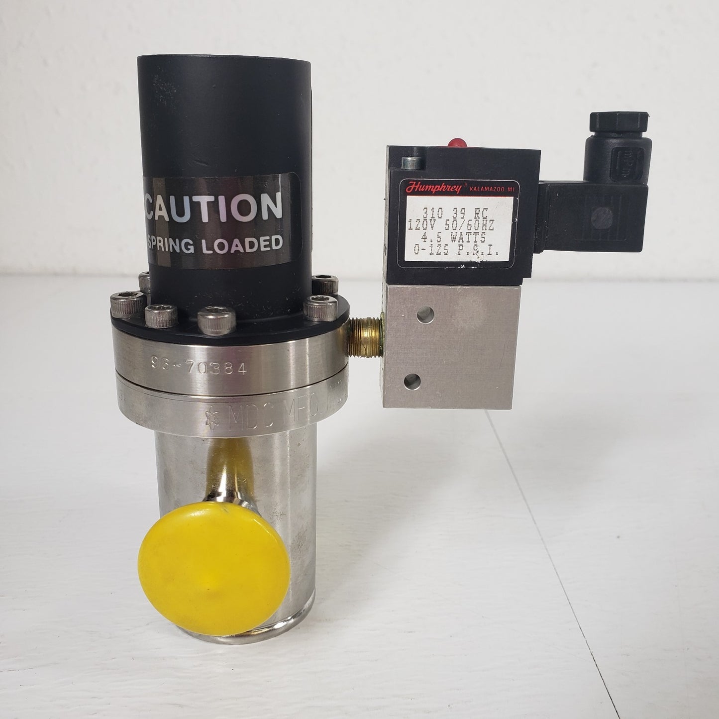 MDC KIV-075-P High Vacuum Inline Pneumatic Valve 2x KF16 NW16 QF16 320-72