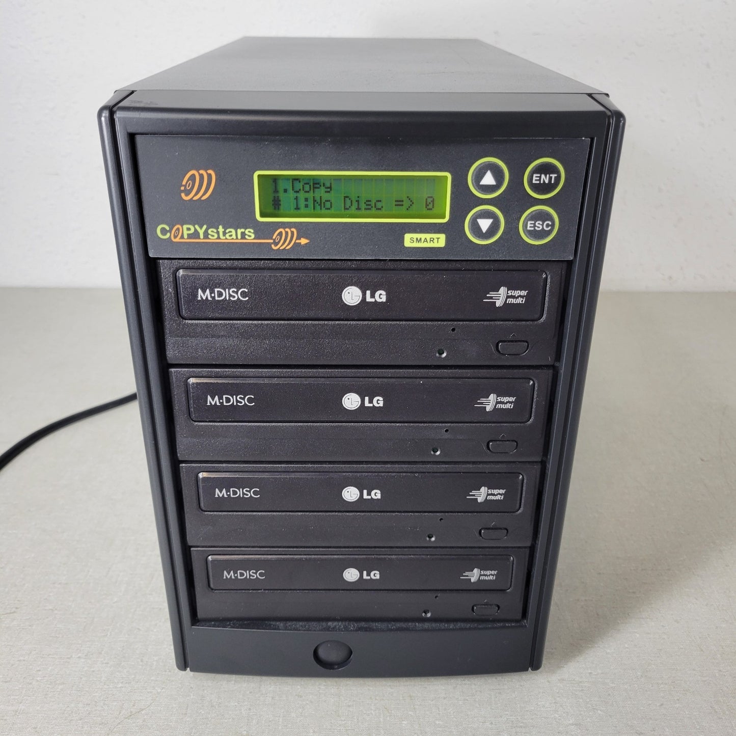COPYSTARS DVD Duplicator, 4 LG M-Disc Drives, Copy, Copy + Compare, Expert Modes