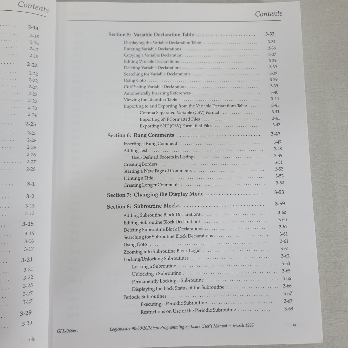 GE Fanuc GFK-0466G Logicmaster 90 Series 90-30/20/Micro Programming User Manual