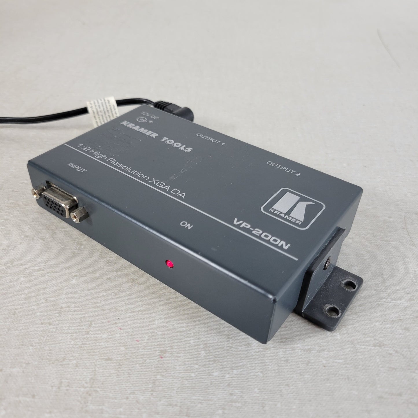 Kramer VP-200N 1:2 UXGA VGA Distribution Amplifier Amp DA 15-Pin HD 12V PSU