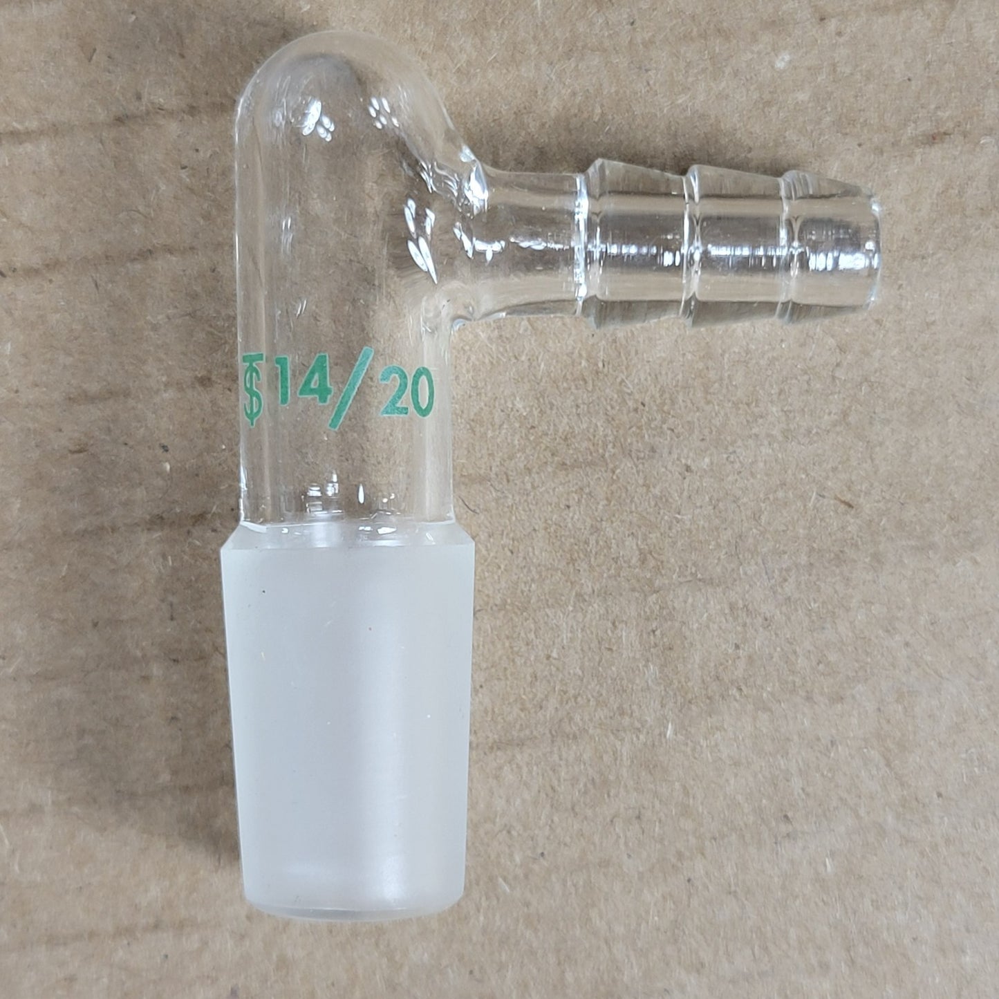 Lot Of 12 Chemglass CG-1014-14 Glass 90° Bent Inlet Adapter 14/20 Inner Joint