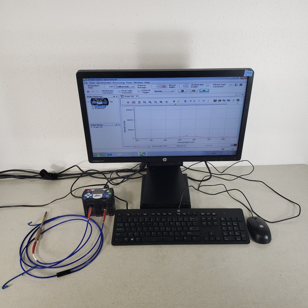 TESTED Ocean Optics Jaz Absolute Irradiance Spectrometer w/ PC, Software, Probe