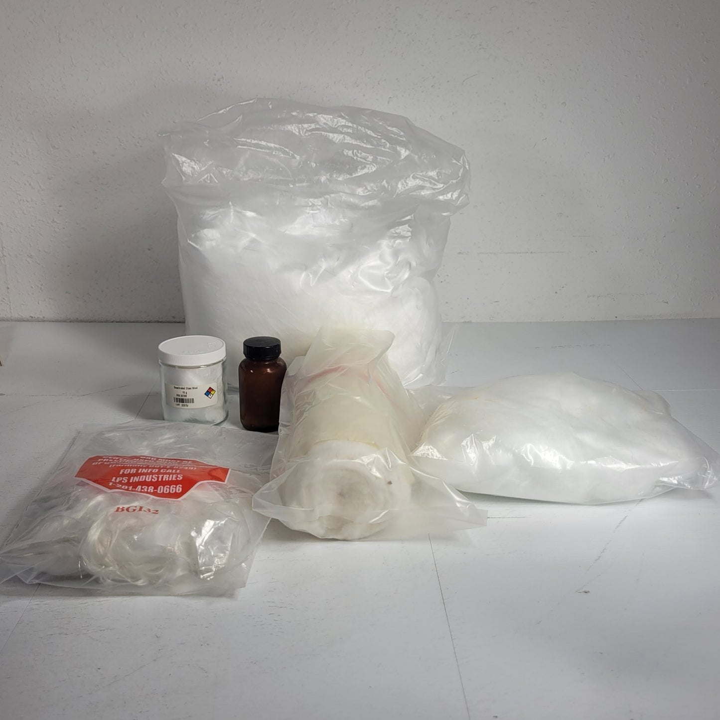 Lot of Laboratory Glass Wool for Chemistry Column Filtration Packing Material