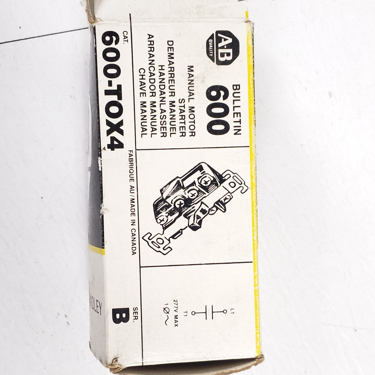 Allen-Bradley 600-TOX4 Series B Manual Motor Starter ON/OFF Switch w/ Box NOS