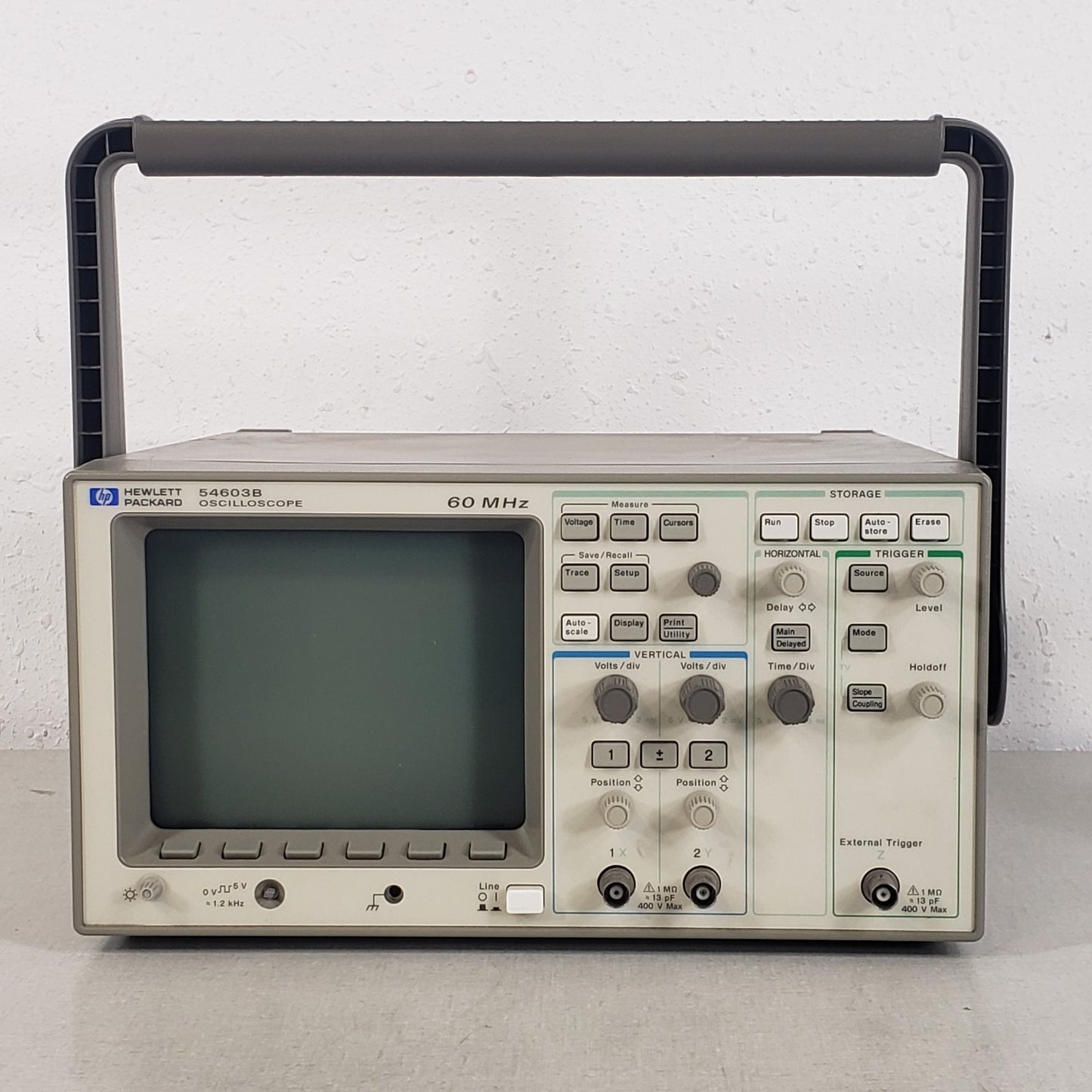TESTED HP 54603B 60MHz 2-Channel Digital Oscilloscope CRT Scope w/ Handle