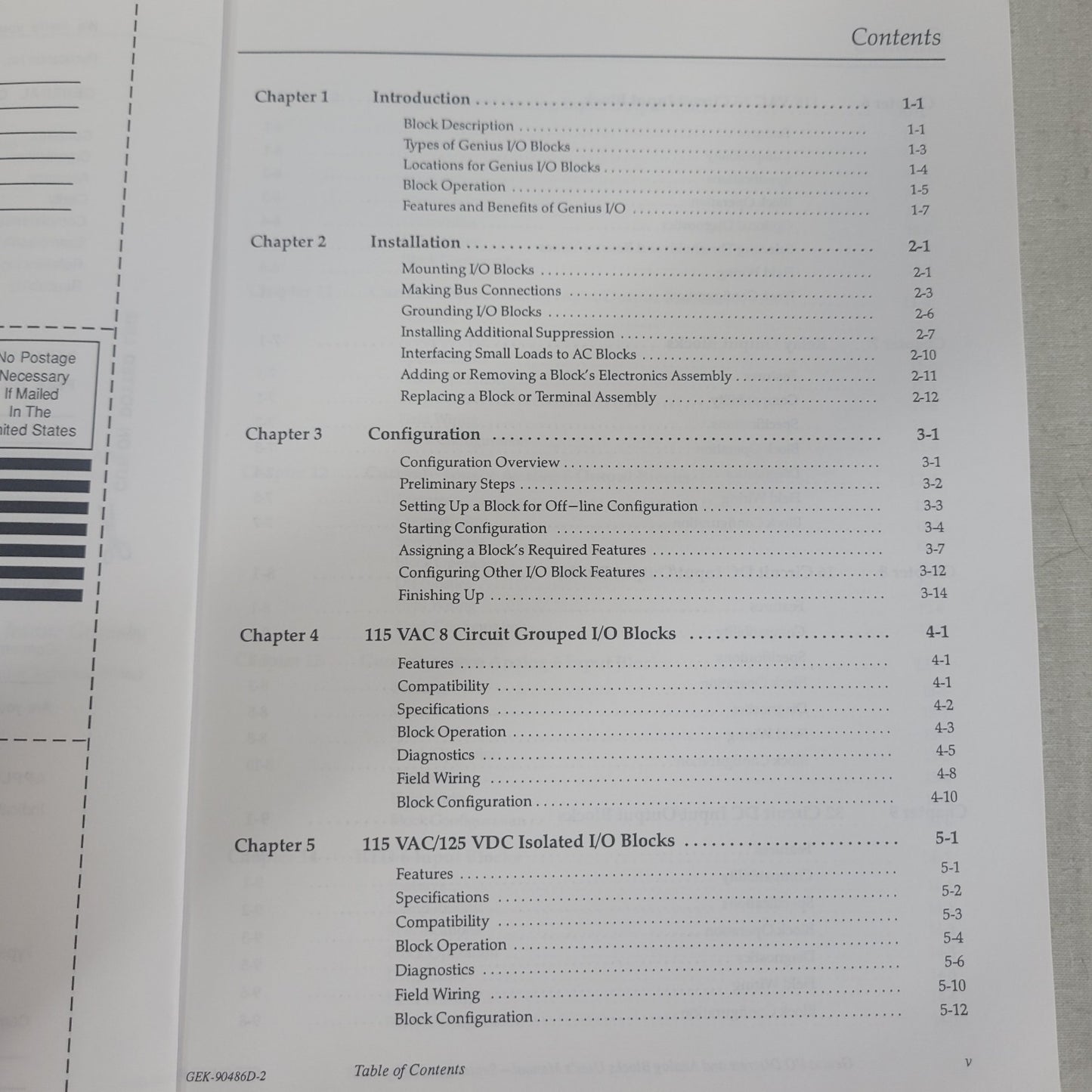 GE Fanuc GEK-90486D-2 Genius I/O Discrete Analog Blocks PLC User Manual