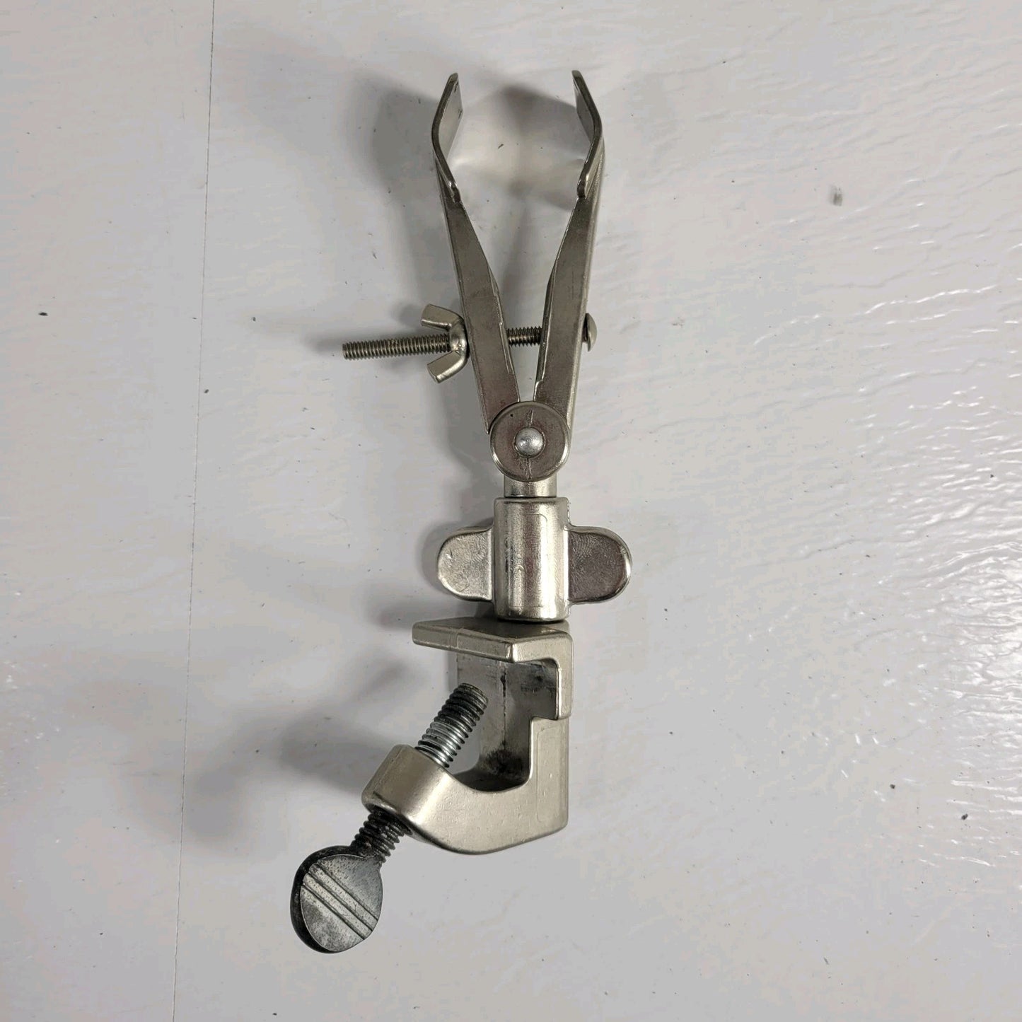 Lot of 5 2-Prong Laboratory Clamps Single Adjust Extension Lab Stand Holders