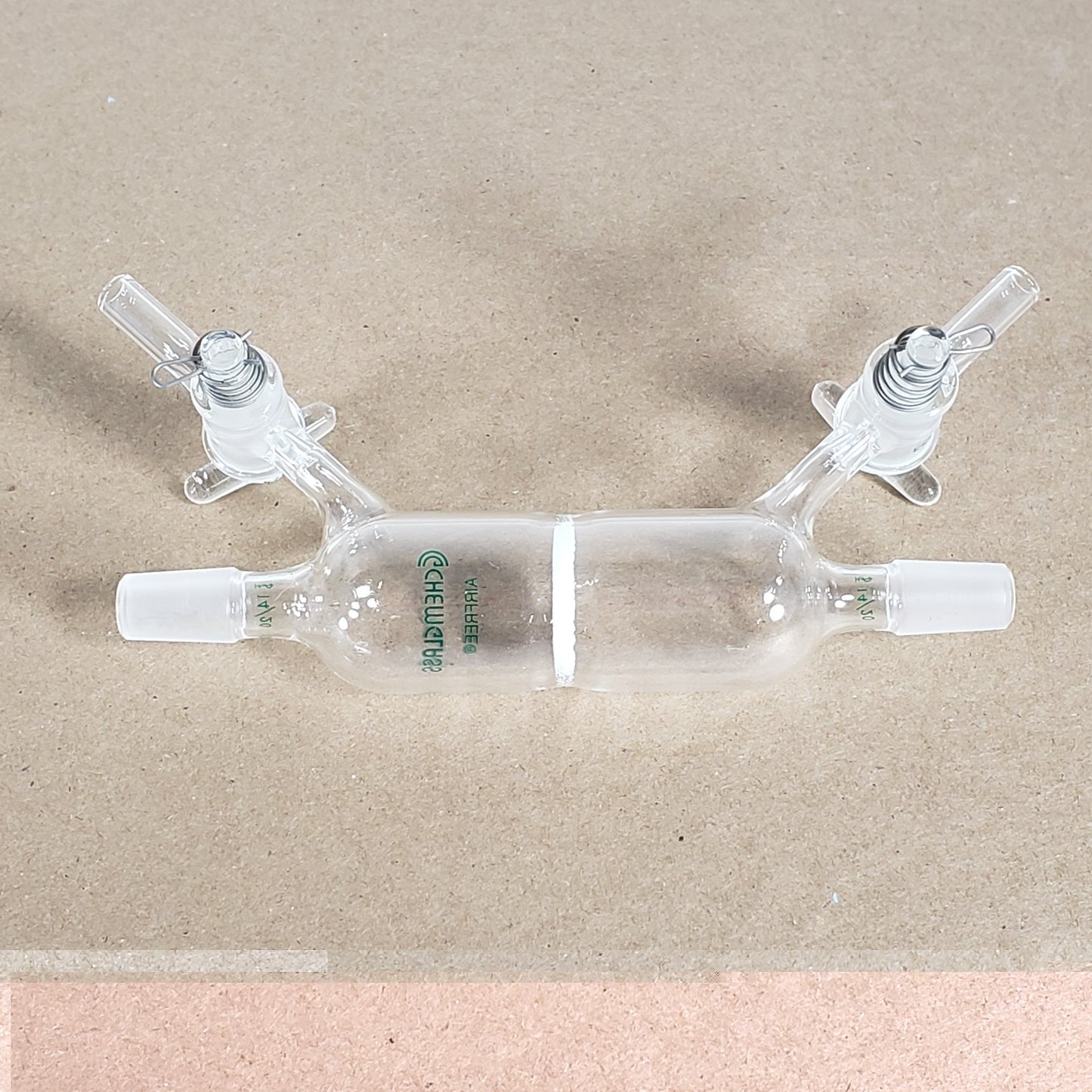 Chemglass AF-0546-04 Double Sided Airfree Schlenk Filter Tube 14/20 Course Frit