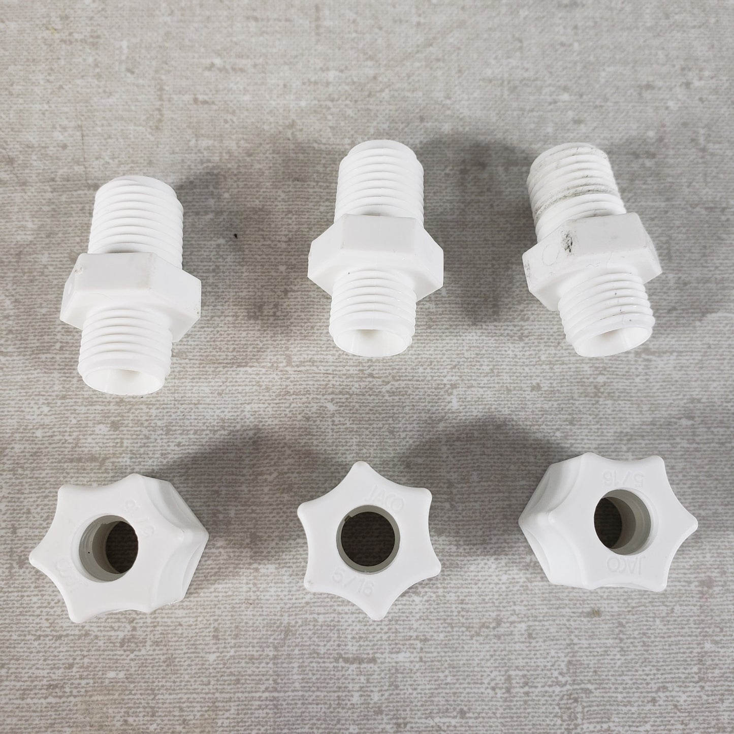 MCMASTER-CARR 5016K477 5/16" & 1/4" Polypropylene Hi-Pressure Comp. Fit, 3 Pack