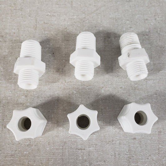 MCMASTER-CARR 5016K477 5/16" & 1/4" Polypropylene Hi-Pressure Comp. Fit, 3 Pack